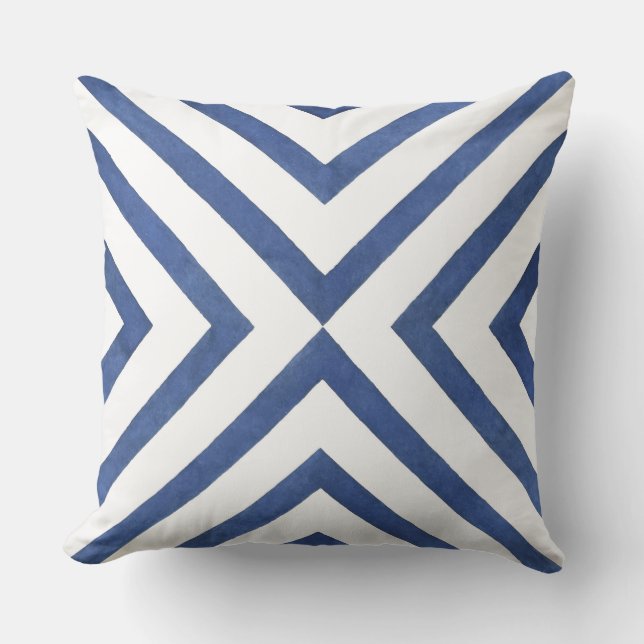 White Blue Summer  Cushion (Front)