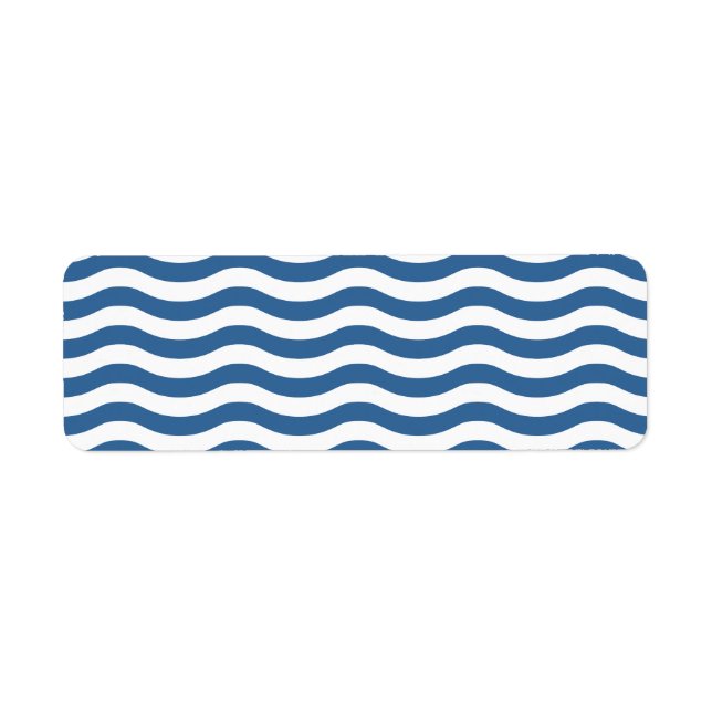 White Blue Wave Navy pattern Customise background (Front)