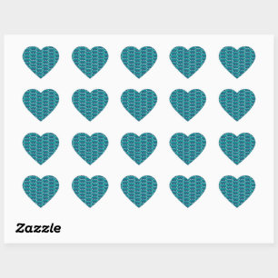 White Blue Whales Sea Animal Green Ocean Marine Heart Sticker