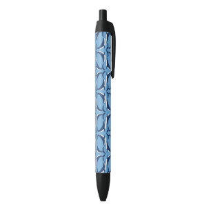 White Blue Whales Yin Yang Sea Animal Ocean Marine Black Ink Pen