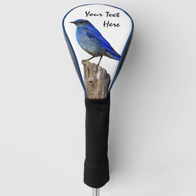 White Bluebird Golf Head Cover (Front)