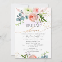 White Blush Pink Peonies Bridal Shower