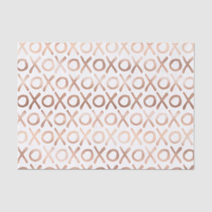 White Blush Pink Rose Gold XOXO Tissue Paper
