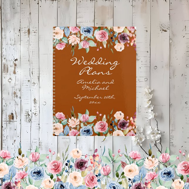 White Blush Roses Terracotta Wedding Planner (Creator Uploaded)