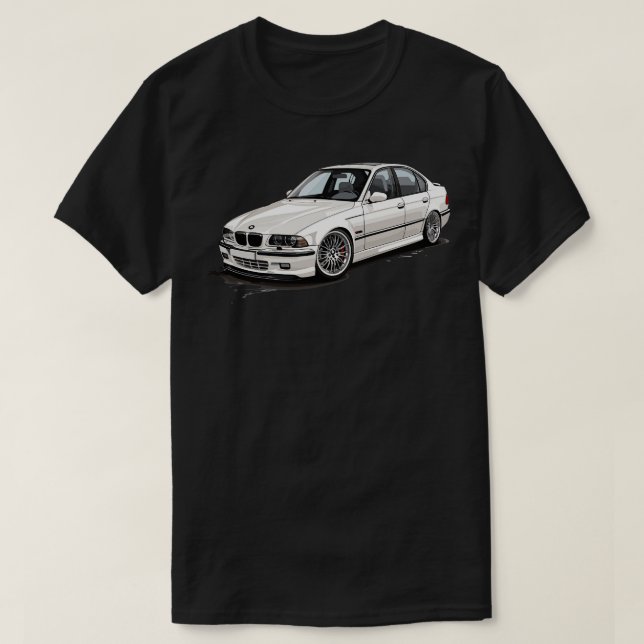 White BMW 1 T-Shirt (Design Front)