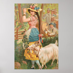 White Bock (1889) by Henry Jerome Schile Poster