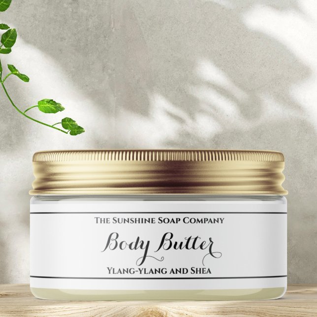 White Body Butter jar label 1 x 7.25 (Creator Uploaded)