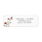 White Boho Wedding Return Address Label
