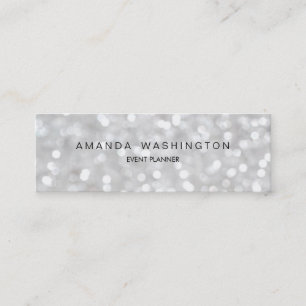White Bokeh Mini Business Card