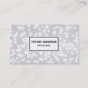 White Bokeh White Panel Business Card