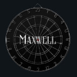 White Bold Modern Family Name Dartboard<br><div class="desc">This modern elegant typography gives your family name and dartboard a unique and distinguished look. Gather the darts for your next family game night or family reunion and aim straight. Keep it for yourself or give as a custom made gift to your family and friends.</div>