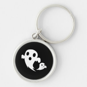 White Boo Key Ring