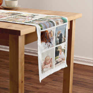 White Border 26 Photos Make Your Own Collage Medium Table Runner