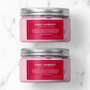 White Border & Lines Editable Colour Ingredients Label