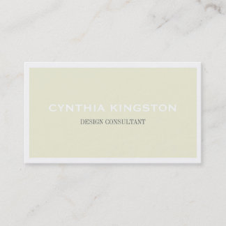 White border simply elegant ecru professional business card