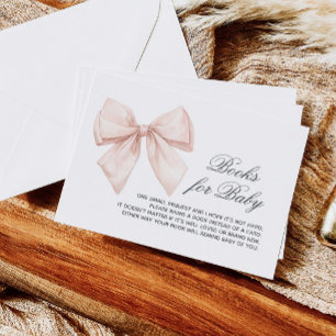 White Bow Book for Baby Enclosure Card