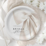 White Bow Bridal Shower<br><div class="desc">White Bow Bridal Shower Paper Plates</div>