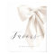 White Bow Bridal Shower Favours Table Sign