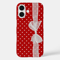 White Bow on Dots