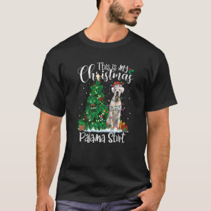 White Boxer Christmas Lights Pajama Dog Xmas T-Shirt