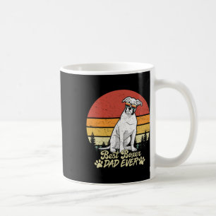 White Boxer Dad Ever Vintage Retro Dog Fathers Day Coffee Mug
