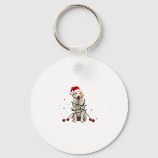 White Boxer Dog Ugly Christmas Sweater Funny Xmas Key Ring