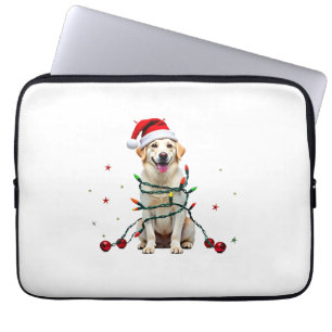 White Boxer Dog Ugly Christmas Sweater Funny Xmas Laptop Sleeve