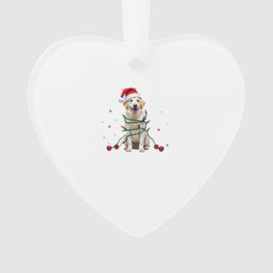 White Boxer Dog Ugly Christmas Sweater Funny Xmas Ornament