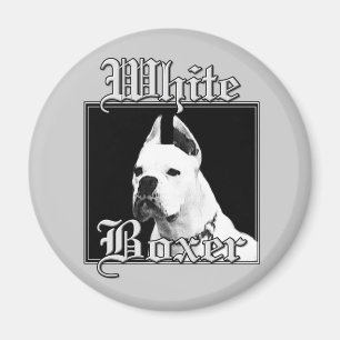 white boxer magnet