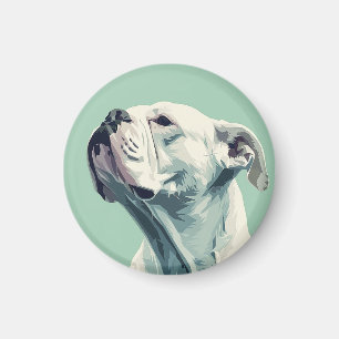 White Boxer Magnet