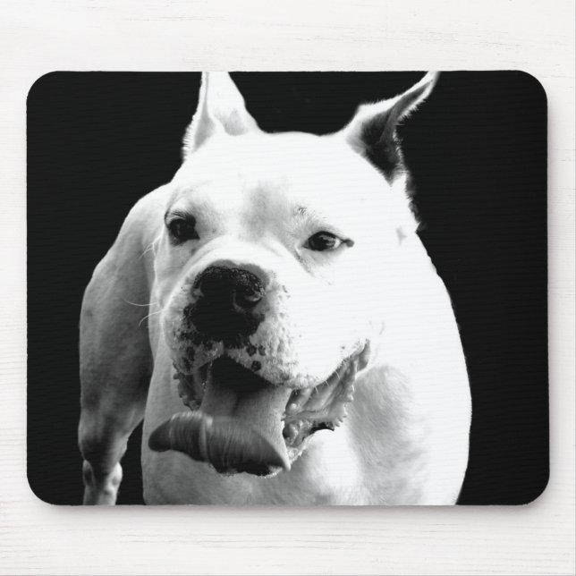 White boxer mousepad (Front)