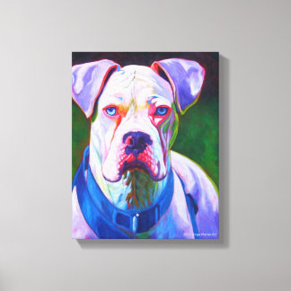 White Boxer on Wrapped Canvas