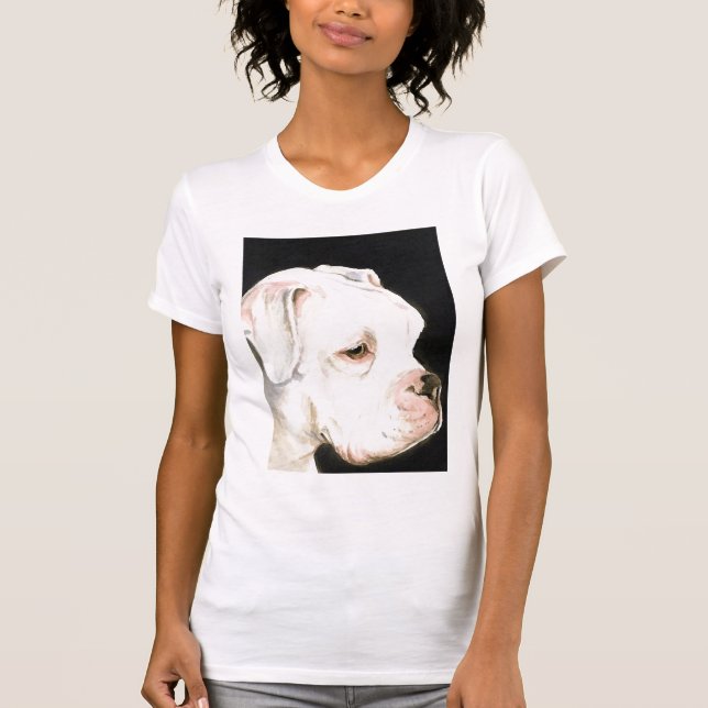 "White Boxer Profile" Art Reproduction T-shirt (Front)
