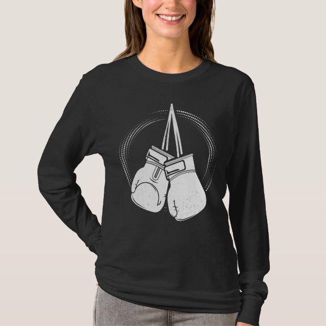 White Boxing Gloves Boxer T-Shirt (Front)