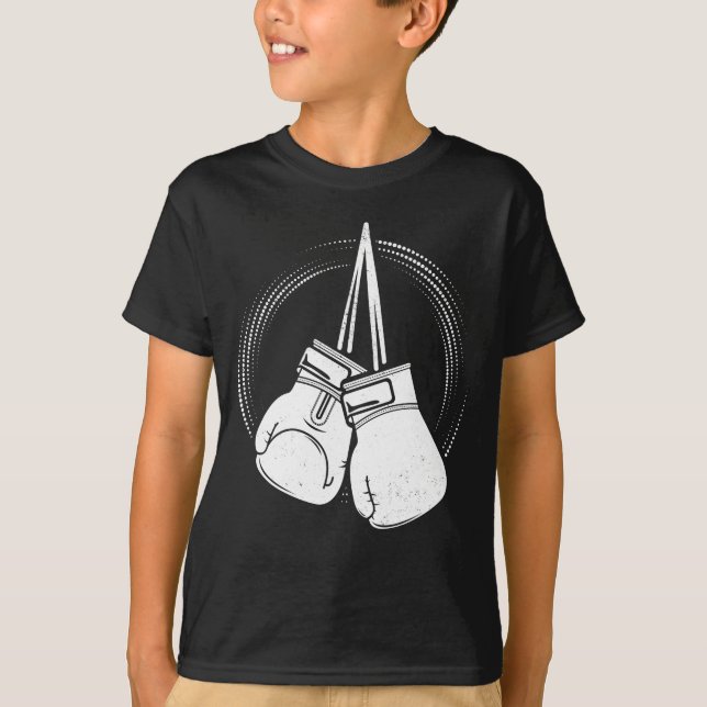 White Boxing Gloves Boxer T-Shirt (Front)