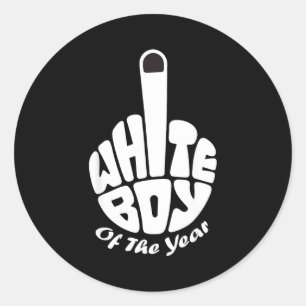 White Boy Of The Year  Classic Round Sticker