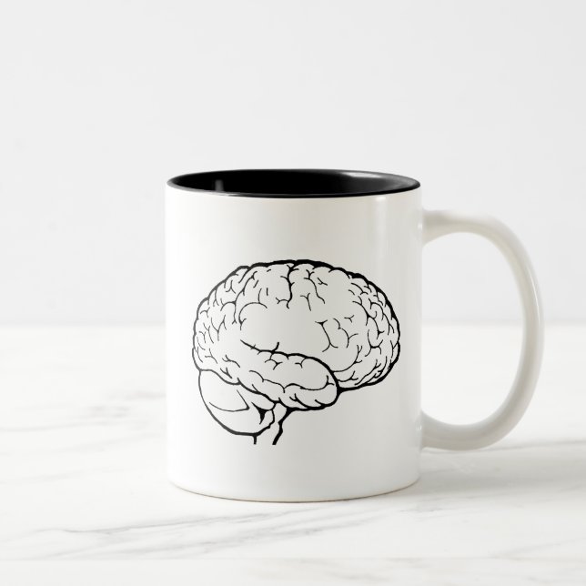 White Brain Mug (Right)