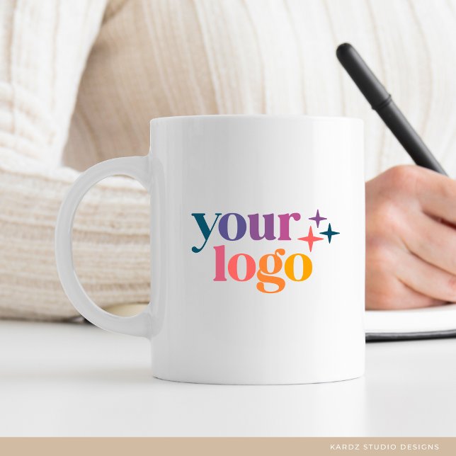  White Branded Modern Custom Logo Coffee Mug (Mug shown in 11 oz. Choose between 11 oz and 15 oz mug.)