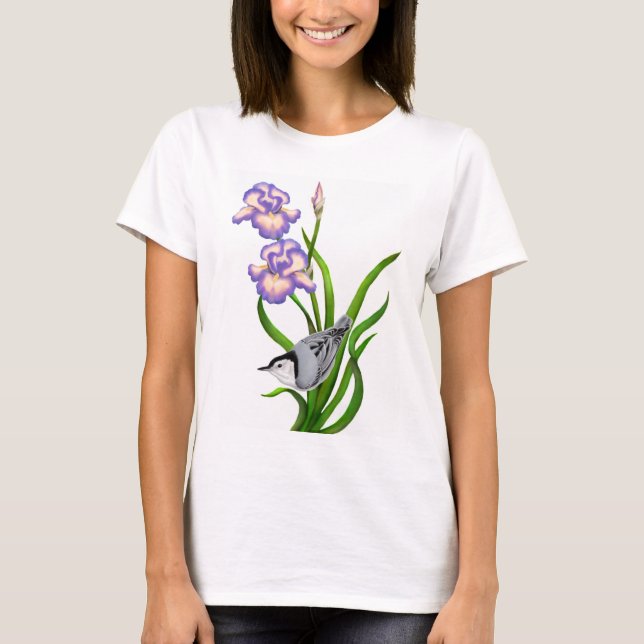 White Breasted Nuthatch Bird Shirt (Front)