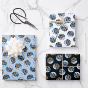 White-Breasted Nuthatch Flying Original Photo Wrapping Paper Sheet