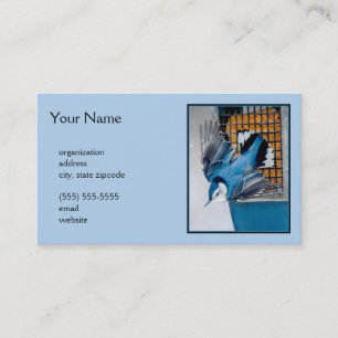 White-Breasted Nuthatch in Snow - Original Photo Business Card