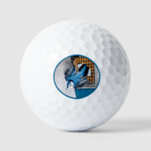 White-Breasted Nuthatch in Snow - Original Photo Golf Balls