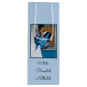White-Breasted Nuthatch in Snow - Original Photo Wine Gift Bag (Front)