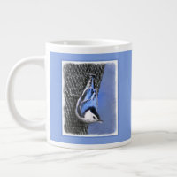 White-Breasted Nuthatch Painting Original Bird Art