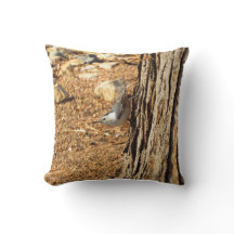White-breasted Nuthatch Throw Pillow