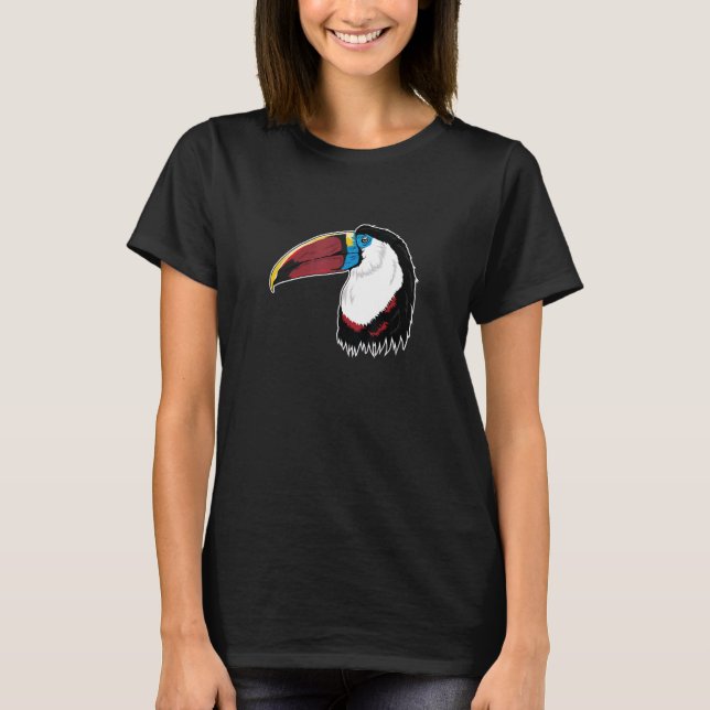 White Breasted Toucan Bird T-Shirt (Front)