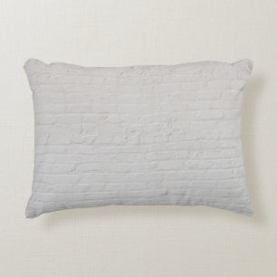 White brick wall decorative cushion