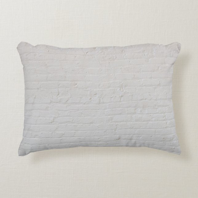 White brick wall decorative cushion (Front)