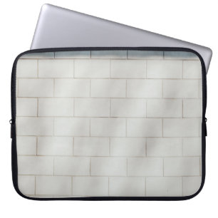 White brick wall laptop sleeve