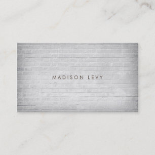 White Brick Wall Minimalist Appointment Cards